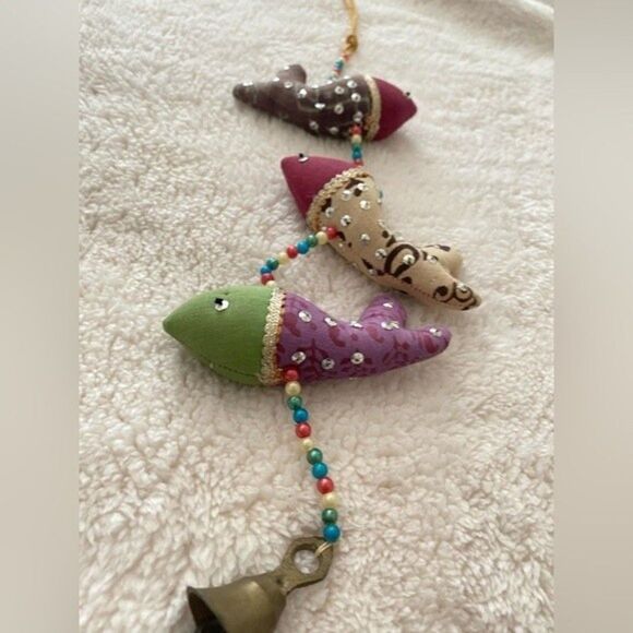 Handmade Fish Mobile Hanging Mobile Sequence & Beaded Bell Hanging Baby Room - Picture 7 of 8